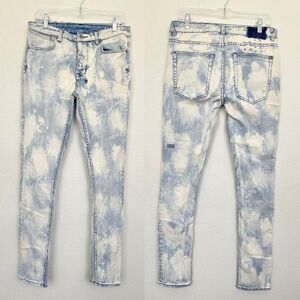 Ksubi Van Winkle Ice Tapered Blue Denim Jeans Embroidered Streetwear Men's 31